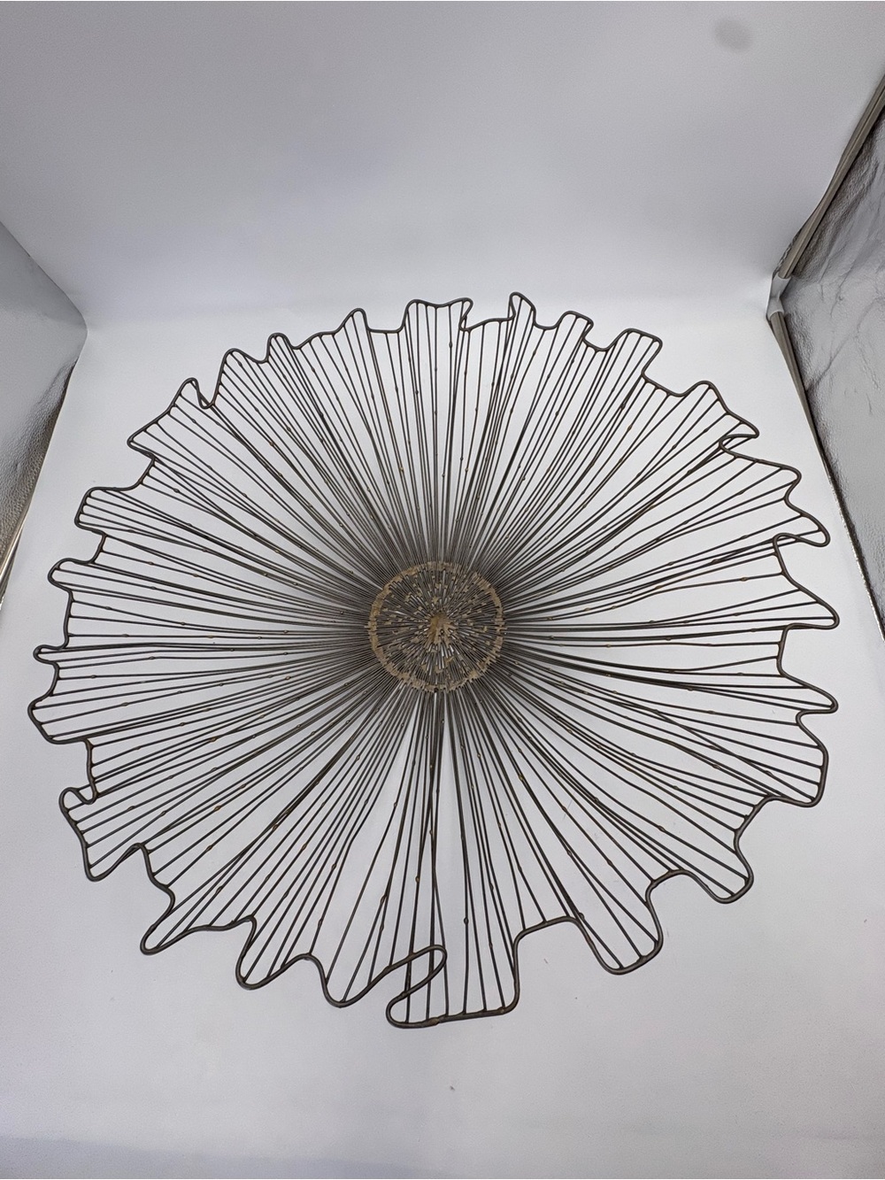 Crate & Barrel Marisol  Decorative Metal Wall Art - Bronze Floral Design